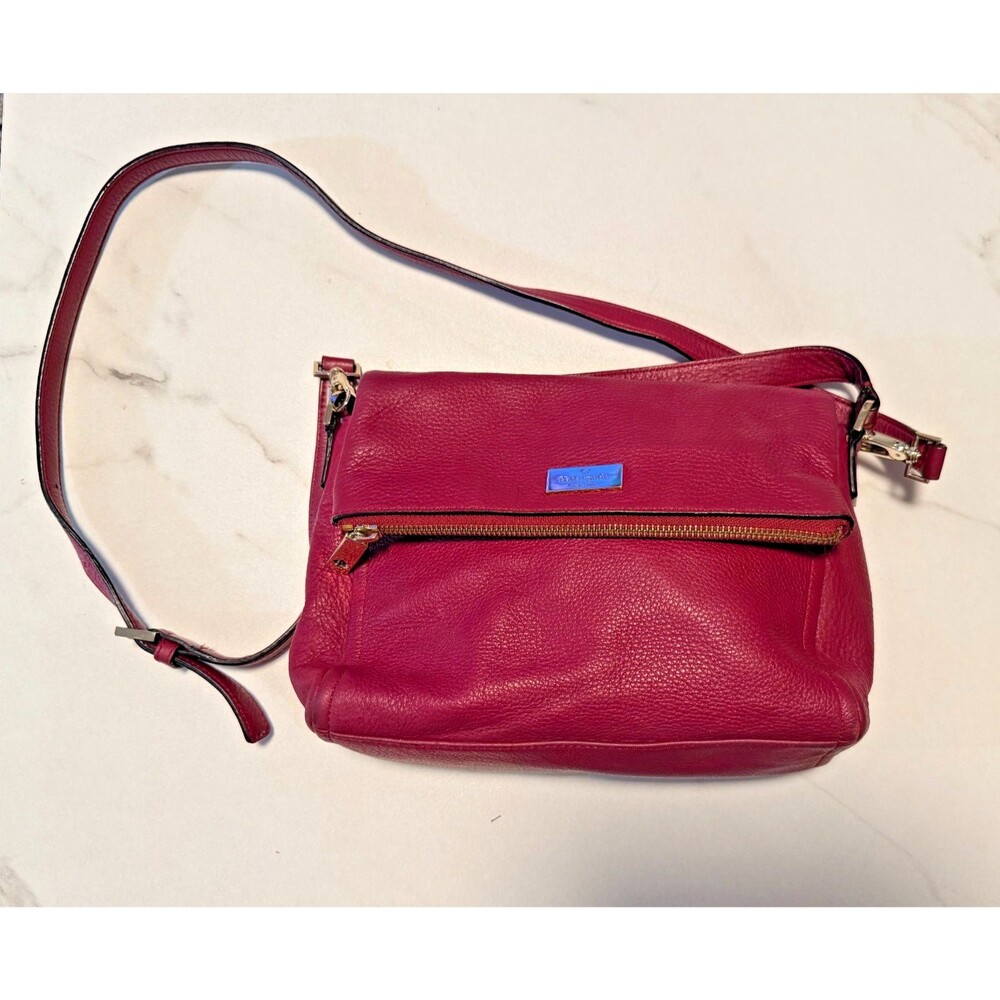 AUTHENTIC kate spade new york Red Pebble Leather Crossbody Bag 2 straps